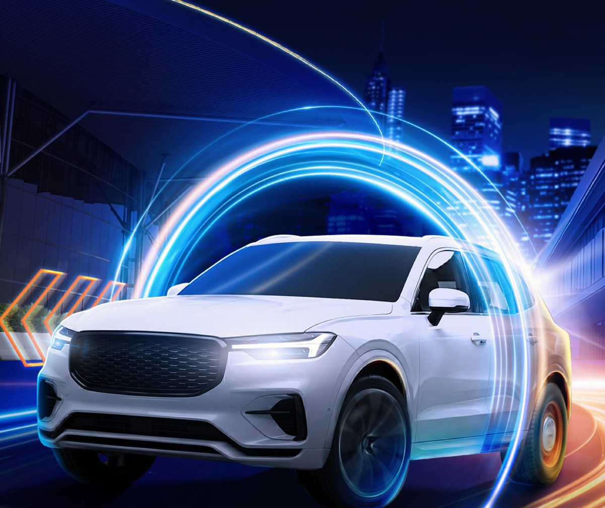 SUV putih menembus lingkaran cahaya, Park O' Prize